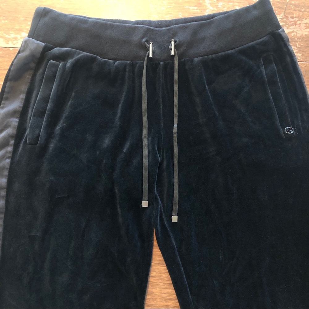Gucci velour jogging pants silk stripes size L